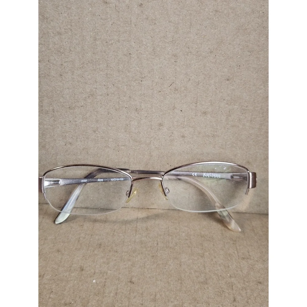 Kay Unger K157 Eyeglass Frames 52-18-135 Rose Bronze Semi Rimless Womens